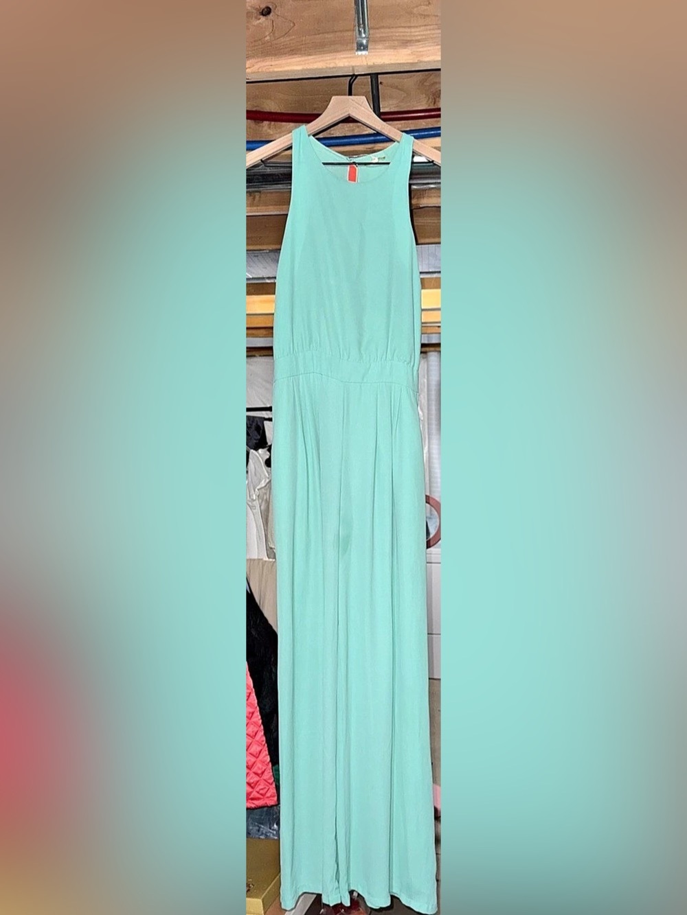Gianni Bini Logan Pistachio Wide Leg Jumpsuit Size L NWT $119